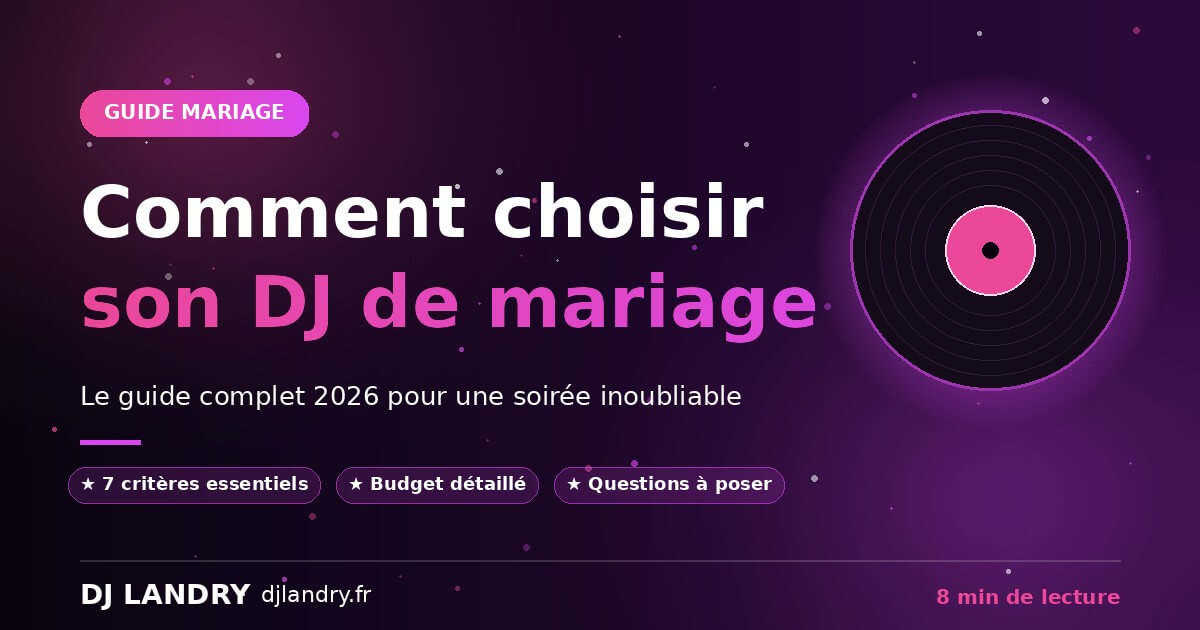 DJ de mariage qui mixe lors d'une soirée dansante